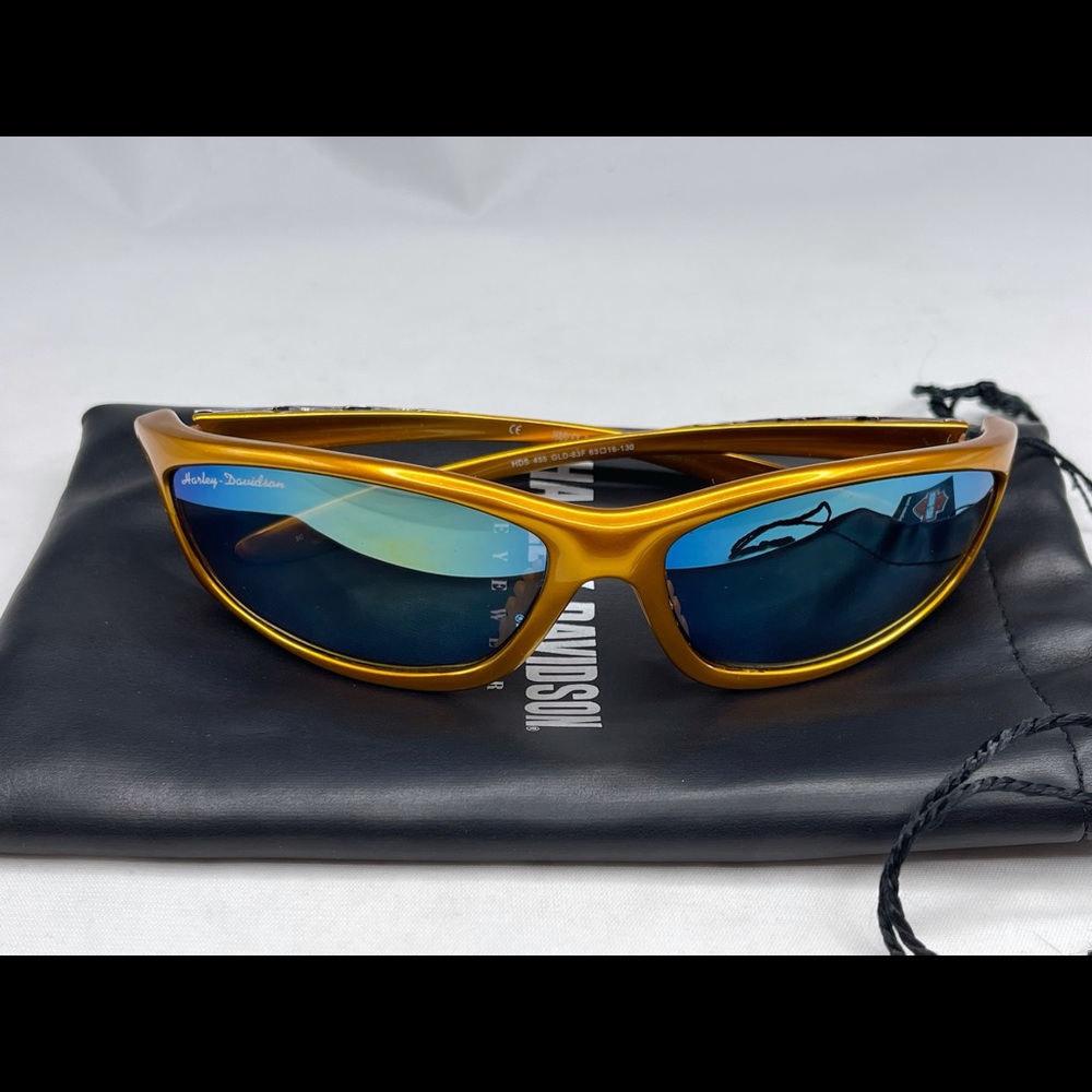 Harley-Davidson HDS 455 Gold Unisex Sunglasses New